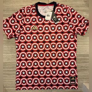Adidas Men’s Red Marvel Graphic Short Sleeve Shirt